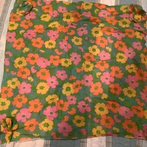 Vintage I.Magnin 70's Wild Groovy Flower power  Scarf